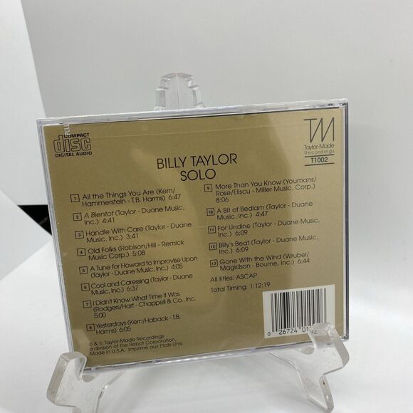 BILLY TAYLOR - Solo - CD - Import - Brand New Sealed - NIP - Picture 6 of 6